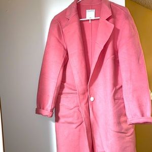 Sandro pink wool fashion coat for lady